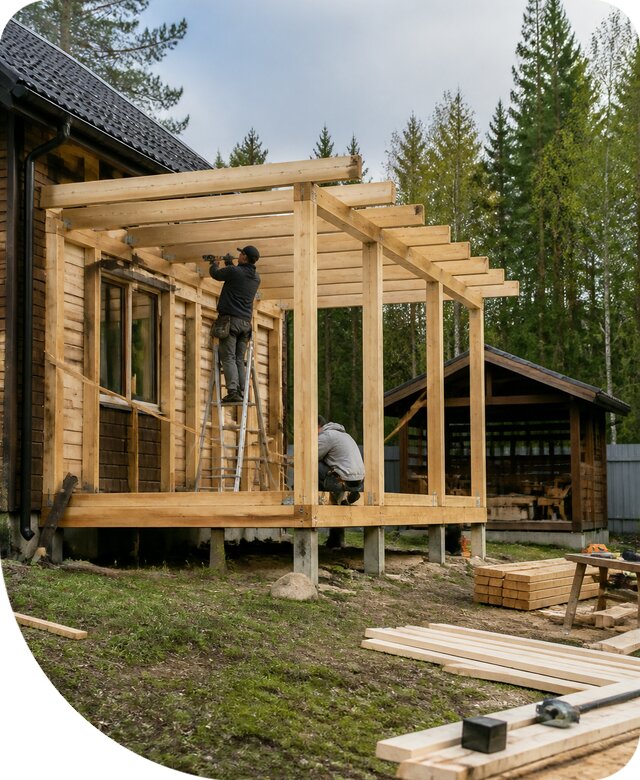 Строительство пристроек и построек на участке в Санкте-Петербурге